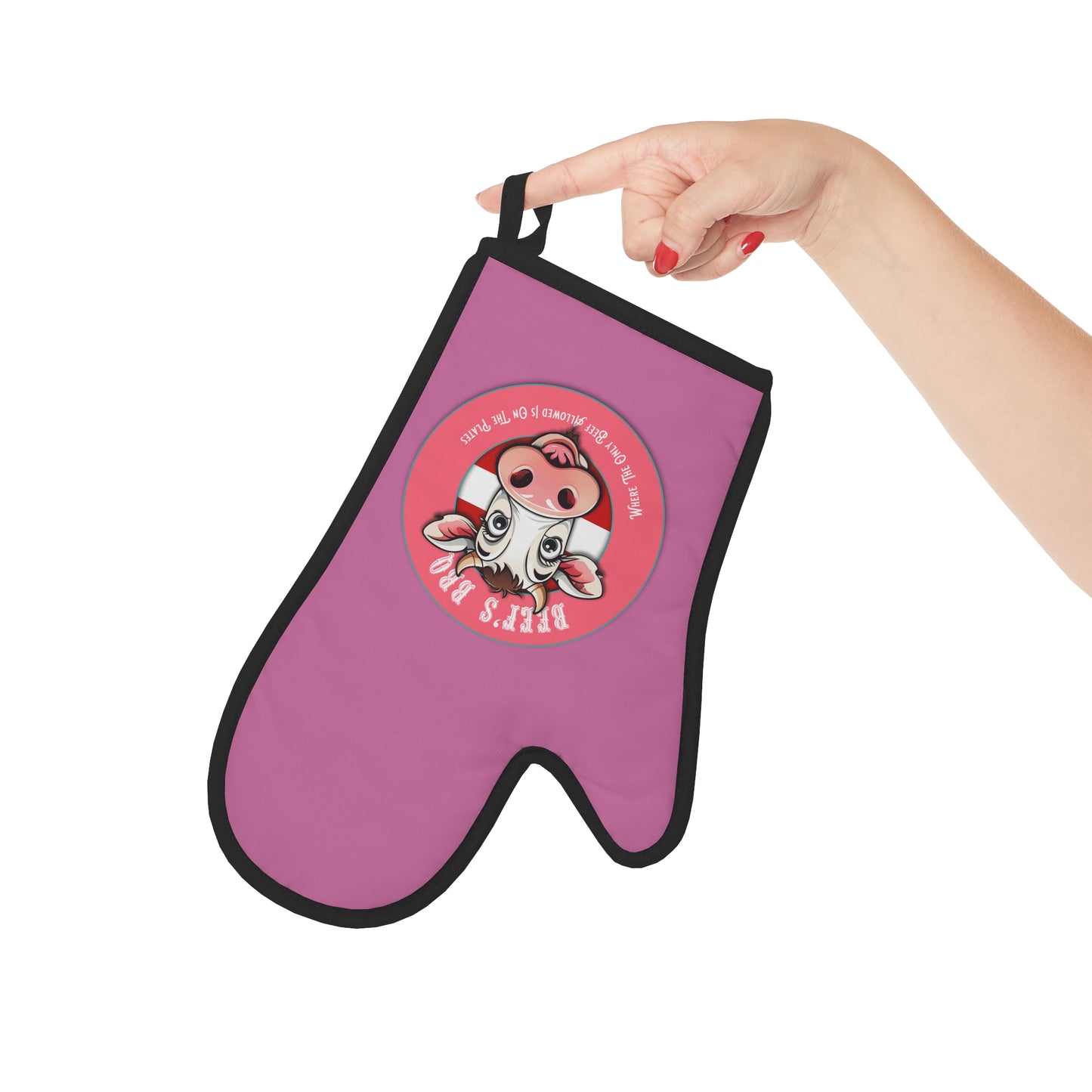 Beef's BBQ Pink Oven Mitt
