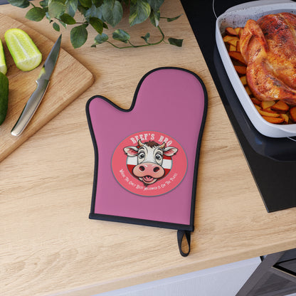 Beef's BBQ Pink Oven Mitt